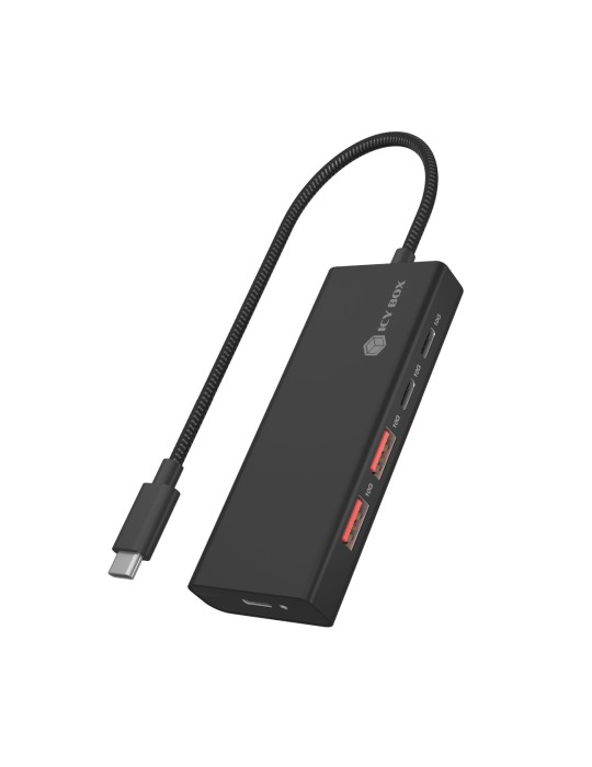 Icy Box 4-Port USB 3.2 Gen 2 Hub mit 2x Type-C und 2x Type-A