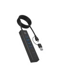 Icy Box 7-Port USB 3.2 Gen 1 Hub 3x USB Type-C 4x USB Type-A