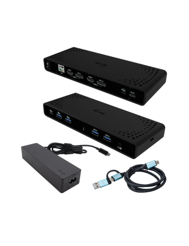 i-tec Universal Dual 4K Display Docking Station PD 85W + i-tec USB-C Charger 100W