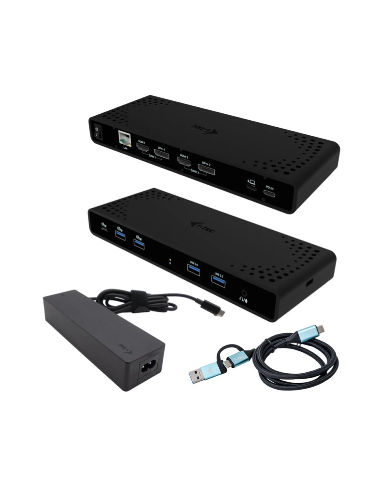 i-tec Universal Dual 4K Display Docking Station PD 85W + i-tec USB-C Charger 100W