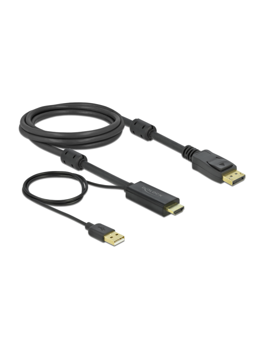 Delock HDMI zu DisplayPort Kabel 4K 30 Hz 2m