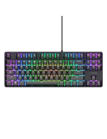 TAS Trust Gaming GXT864 CADA TKL Gaming Tastatur Kompakte mechanische TKL-Gaming-Tastatur mit vollständig anpassbarer RGB-Beleuc