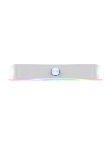 Trust Gaming GXT619W THORNE RGB Soundbar weiß Stereo-Soundbar mit RGB-Beleuchtung und platzsparendem Design
