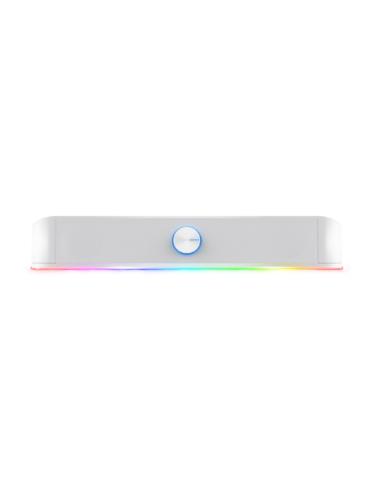 Trust Gaming GXT619W THORNE RGB Soundbar weiß Stereo-Soundbar mit RGB-Beleuchtung und platzsparendem Design