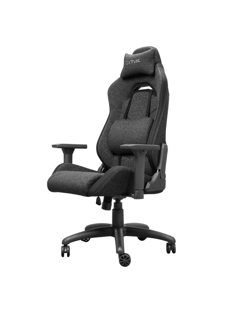 Trust Gaming GXT723 RUYA Gaming Stuhl grau Bequemer, vollständig einstellbarer Gaming-Stuhl mit Stoffpolsterung, grau