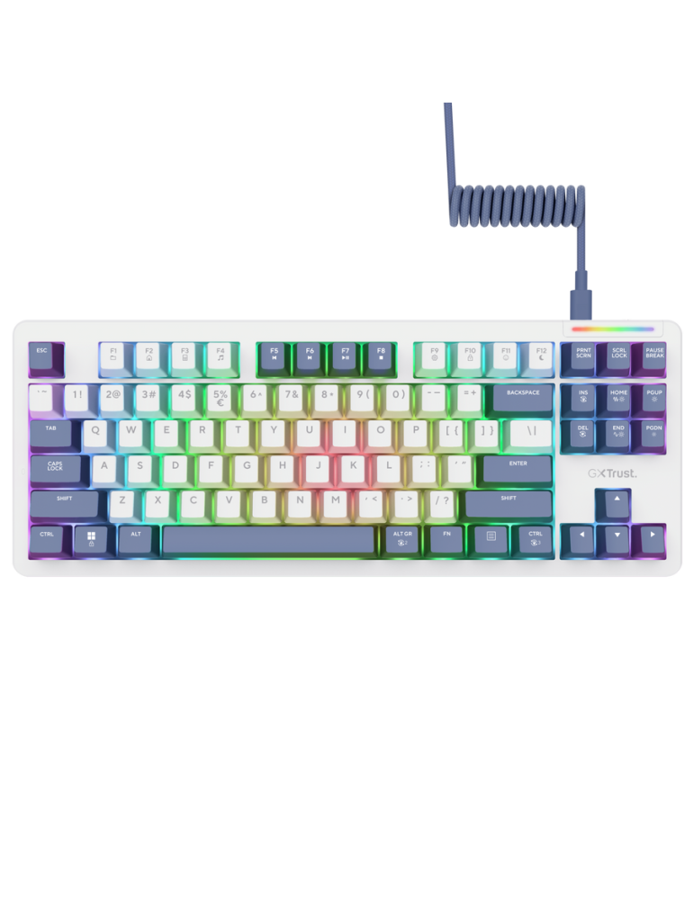 Trust Gaming GXT872 XYRA TKL Gaming Tastatur Hot-Swap-fähige mechanische TKL-Gaming-Tastatur mit Pads für ultimative Individuali