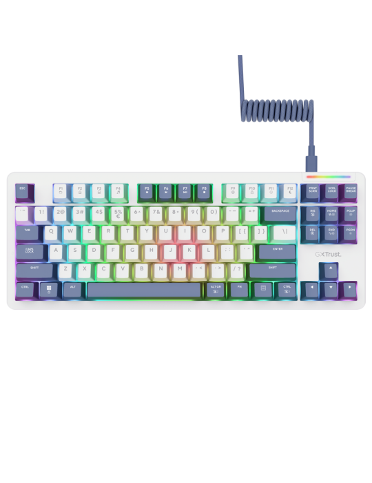 Trust Gaming GXT872 XYRA TKL Gaming Tastatur Hot-Swap-fähige mechanische TKL-Gaming-Tastatur mit Pads für ultimative Individuali