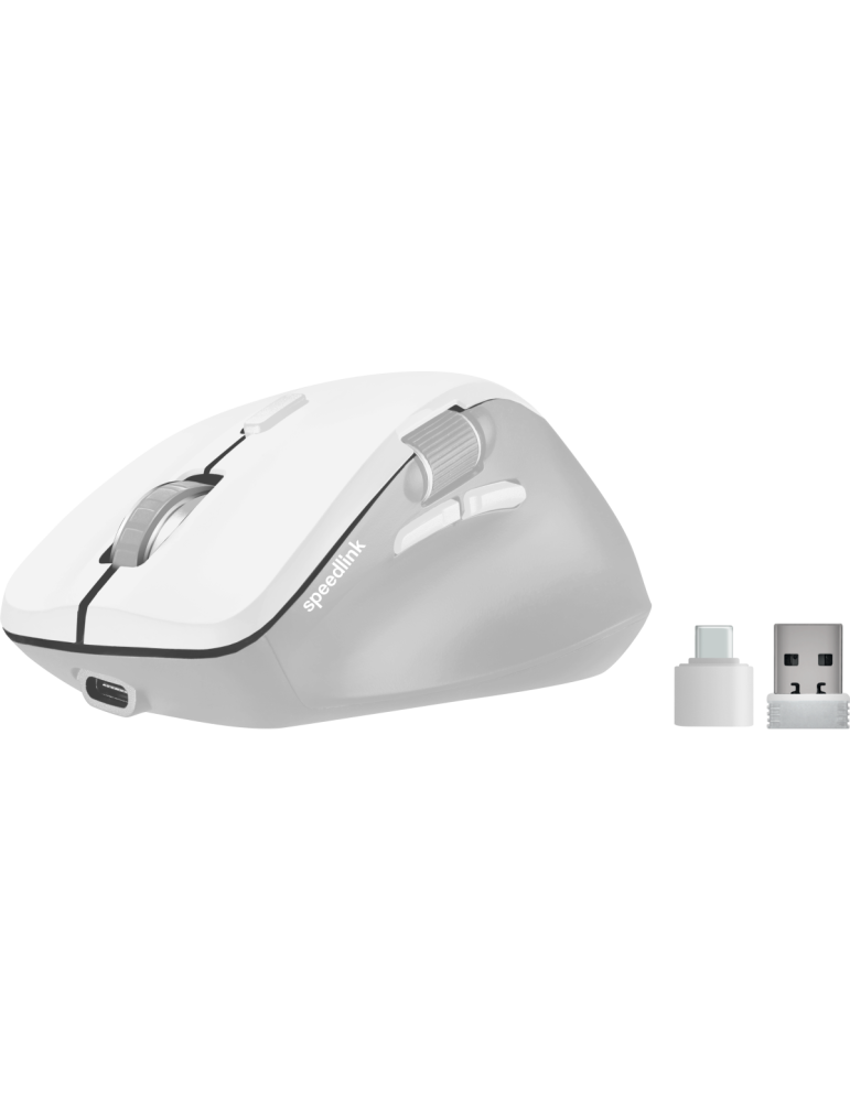 Speedlink LIBERA Wiederaufladbare Maus, kabellos Bluetooth, leise, weiß