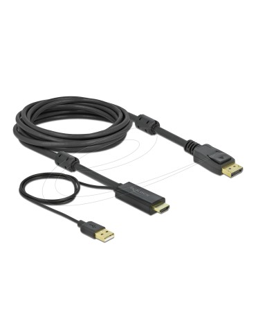 Delock HDMI zu DisplayPort Kabel 4K 30 Hz 5m