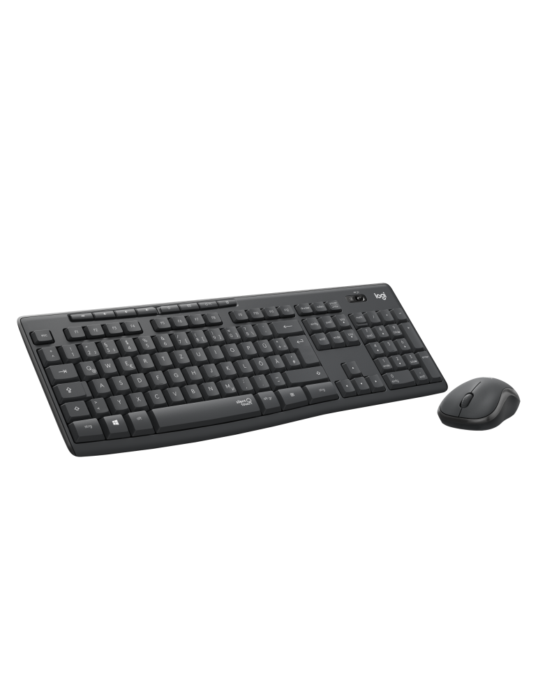 Logitech MK295 Desktopset, kabellos, Spritzwassergeschützt, SilentTouch-Technologie, 8 Sondertasten