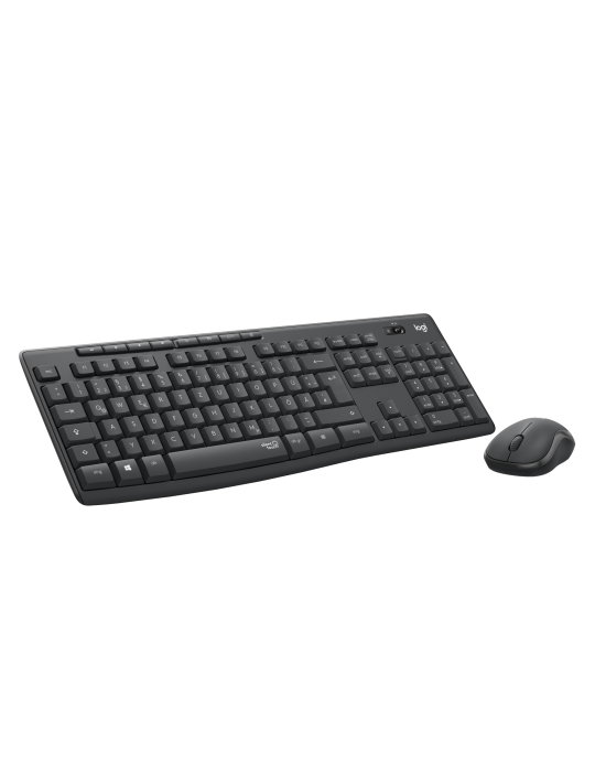 Logitech MK295 Desktopset, kabellos, Spritzwassergeschützt, SilentTouch-Technologie, 8 Sondertasten