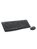 Logitech MK295 Desktopset, kabellos, Spritzwassergeschützt, SilentTouch-Technologie, 8 Sondertasten