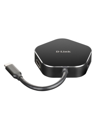 D-Link 4-In-1 USB-C Hub (DUB-M420) [2x USB 3.0, 1x HDMI, 1x USB-Typ C/Thunderbolt 3]