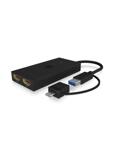 ICY BOX Splitter - Mobiler USB zu Dual HDMI®