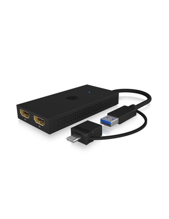 ICY BOX Splitter - Mobiler USB zu Dual HDMI®