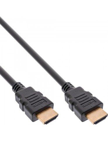InLine® Zertifiziertes HDMI Kabel, Ultra High Speed HDMI 8K4K, Stecker / Stecker, schwarz / gold, 0,5m