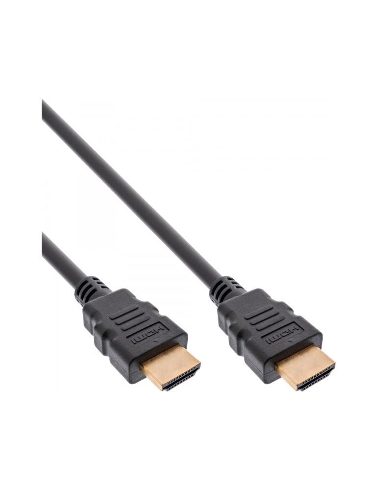 InLine® Zertifiziertes HDMI Kabel, Ultra High Speed HDMI 8K4K, Stecker / Stecker, schwarz / gold, 0,5m