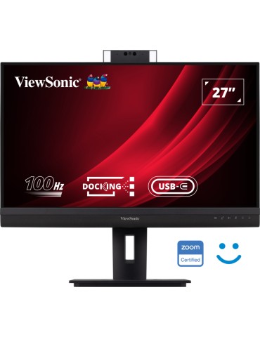 ViewSonic VG2757V-2K LED Office Monitor 68,58 cm (27 Zoll) Inkl. Kamera mit integriertem Zoom, Mikrofon und 2x 5W Lautsprechern,