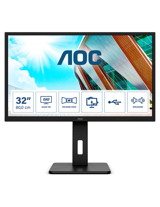 AOC Q32P2 Office Monitor - Höhenverstellung, Lautsprecher