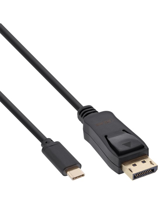 InLine® USB Display Kabel, USB Typ-C Stecker zu DisplayPort Stecker (DP Alt Mode), 4K2K, schwarz, 3m