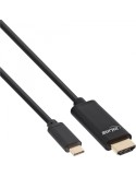InLine® USB Display Kabel, USB Typ-C Stecker zu HDMI Stecker (DP Alt Mode), 4K2K, schwarz, 5m