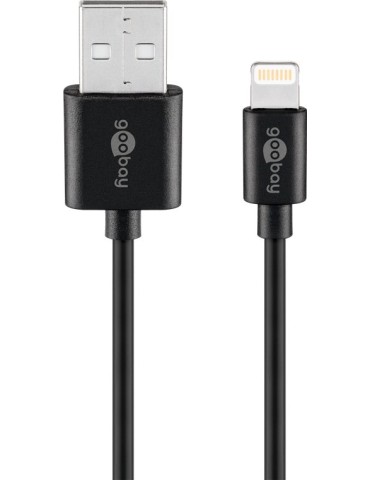 Goobay Lightning USB Lade- und Synchronisationskabel, 2m, schwarz