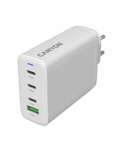 CANYON Charger CU140ACC GaN 150W 3xPD 1xQC EU White