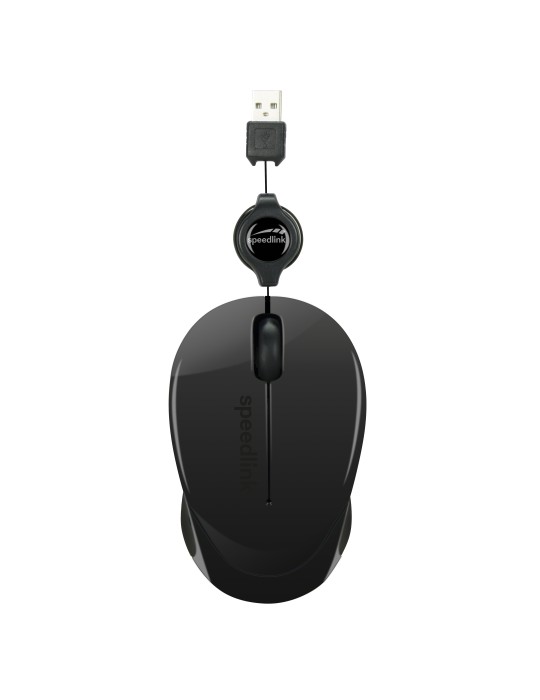Speedlink BEENIE Mobile USB-Mouse, Justierbare Kabellänge, 3 geräuschlose Tasten, 1.200 dpi Auflösung