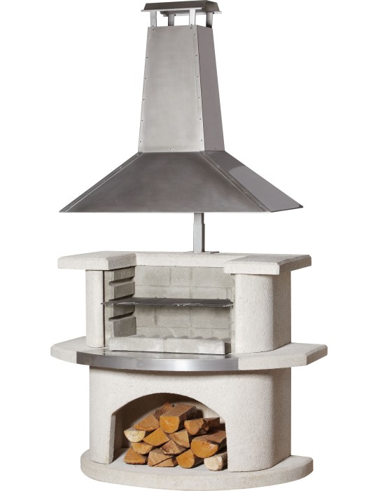 Gartengrillkamin Venedig – Edelstahl & Quarzstruktur | ShopVola