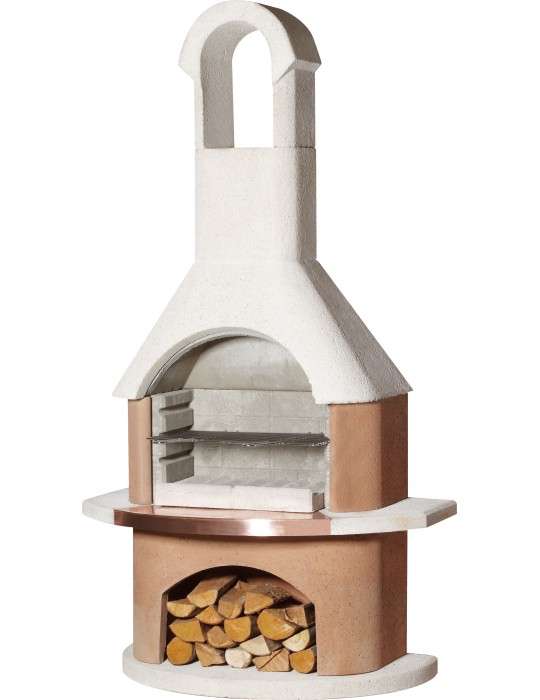 Gartengrillkamin Toskana – weiß‑terrakotta Grillkamin | ShopVola