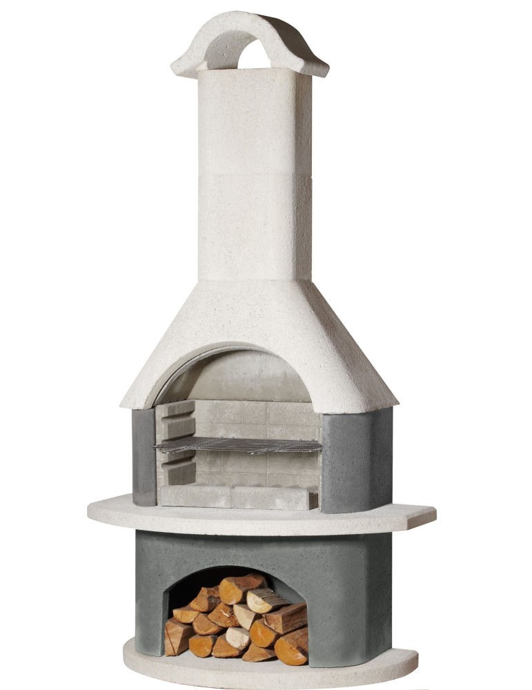Gartengrillkamin Meran weiß‑anthrazit – Buschbeck | ShopVola