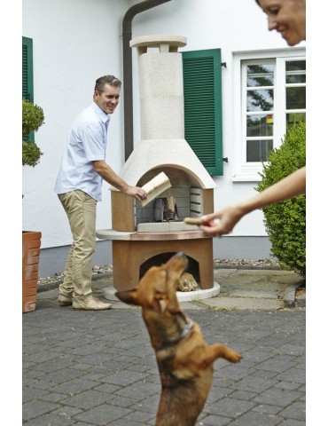 Gartengrillkamin San Remo weiß-terra 2