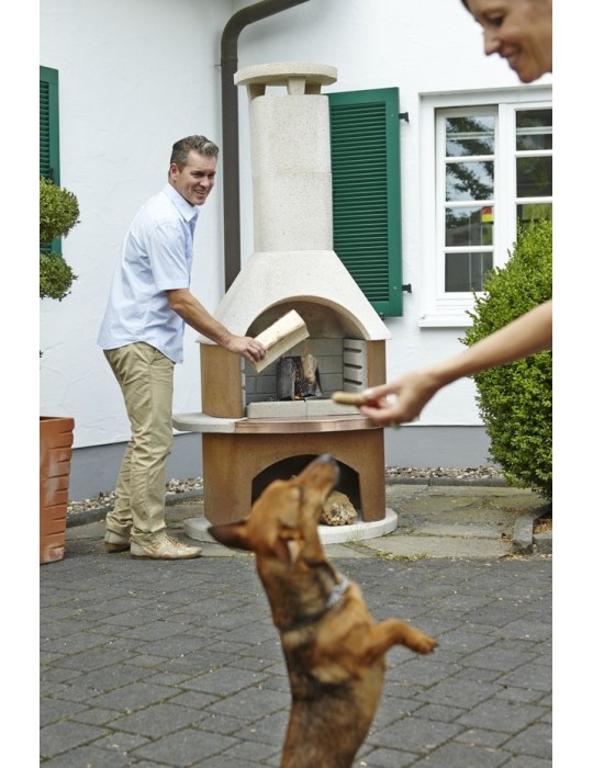 Gartengrillkamin San Remo weiß‑terra | ShopVola