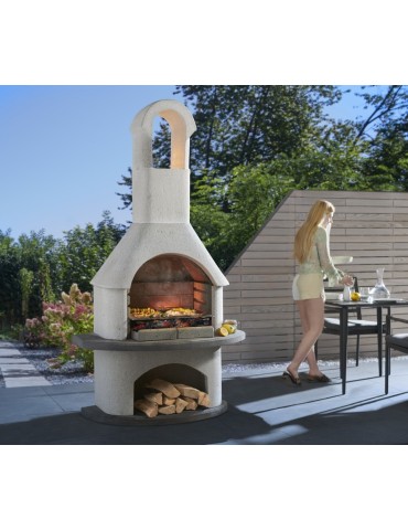 Gartengrillkamin Valenzia – weiß/anthrazit Grillkamin | ShopVola 2