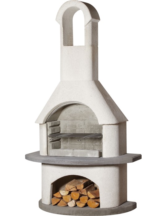 Gartengrillkamin Valenzia – weiß/anthrazit Grillkamin | ShopVola