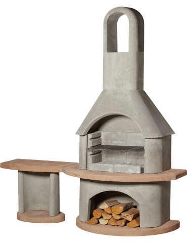 Gartengrillkamin Carmen mit Tisch