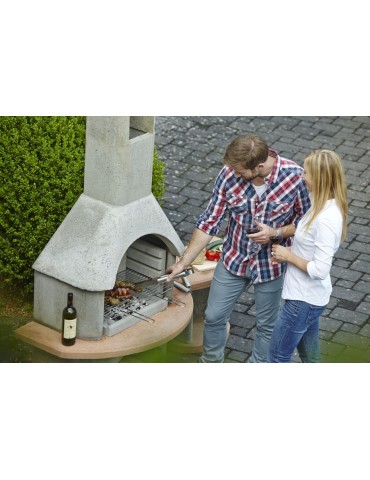 Gartengrillkamin Carmen mit Tisch 2