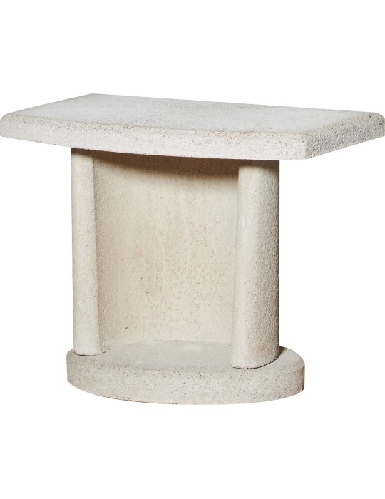 Beistelltisch Georgia weiß – Stahlbeton Outdoor Tisch | ShopVola