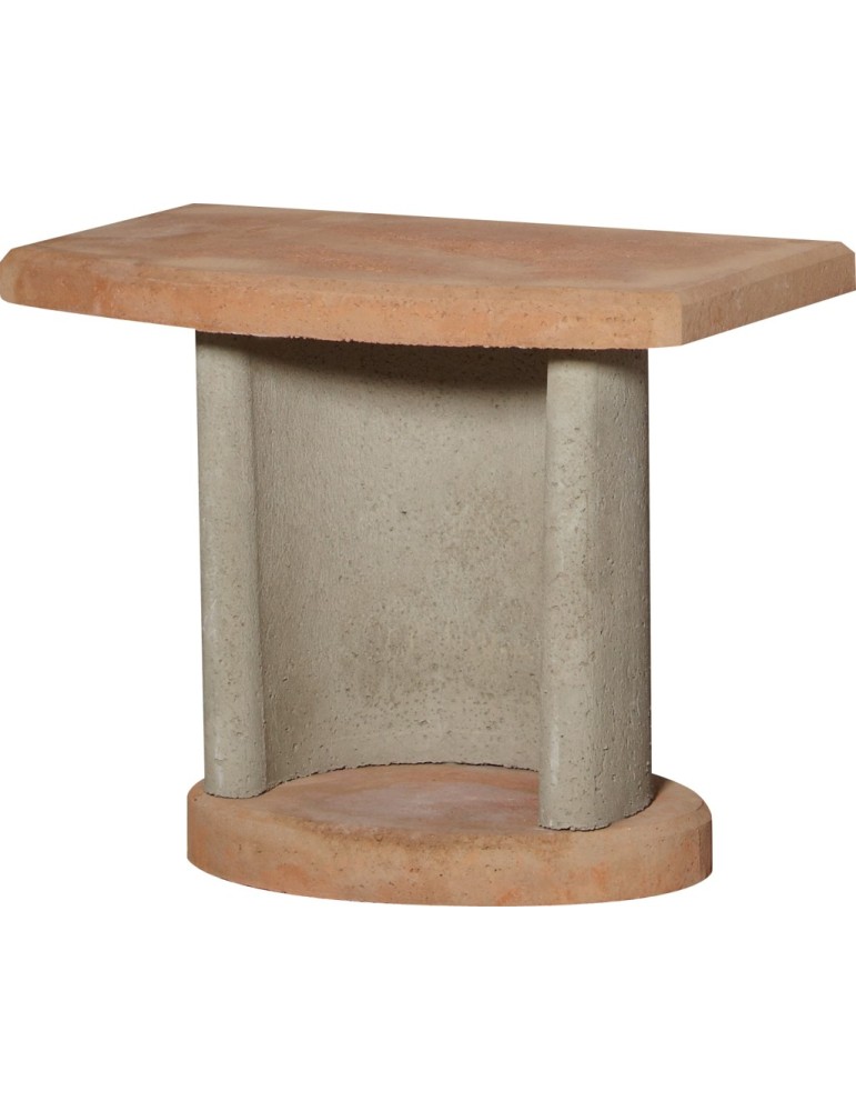 Beistelltisch Georgia grau‑terra – Stahlbeton Outdoor Tisch | ShopVola