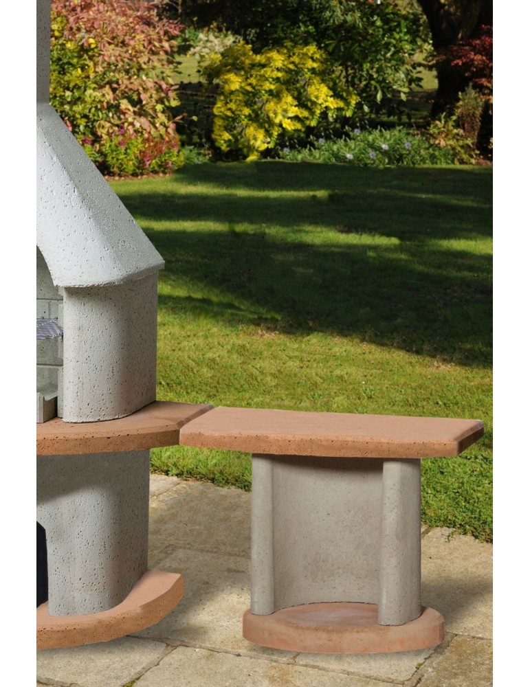 Beistelltisch Georgia grau‑terra – Stahlbeton Outdoor Tisch | ShopVola