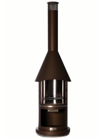 Edelstahlgrill Auckland braun metallic – Gartengrillkamin | ShopVola 2