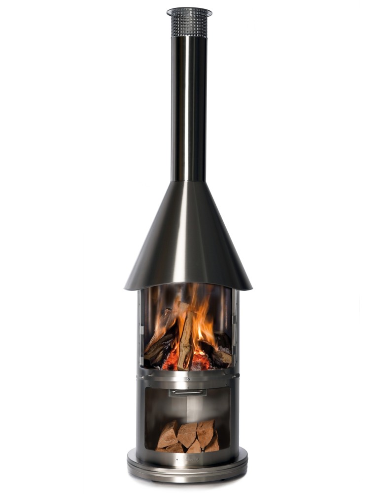 Edelstahlgrill Auckland gebürstet – Gartengrillkamin | ShopVola