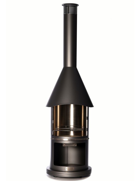 Edelstahlgrill Auckland dunkelgrau – Gartengrillkamin | ShopVola