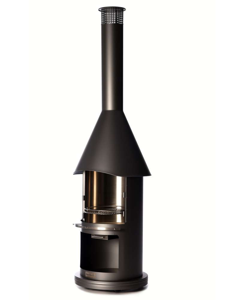 Edelstahlgrill Auckland dunkelgrau – Gartengrillkamin | ShopVola