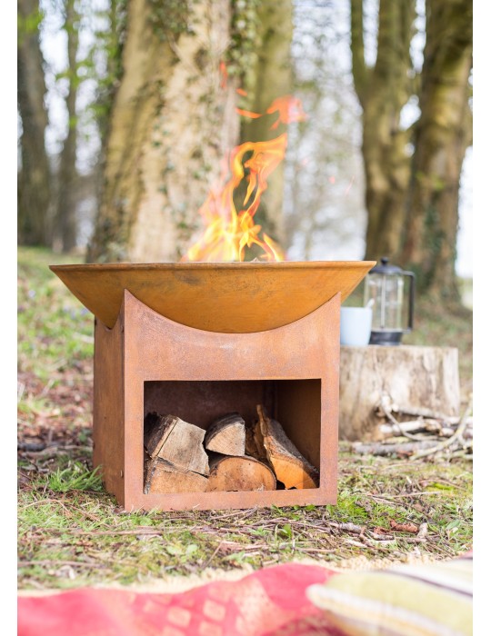 Feuerschale Mumbai – Rostoptik & Gusseisen | ShopVola