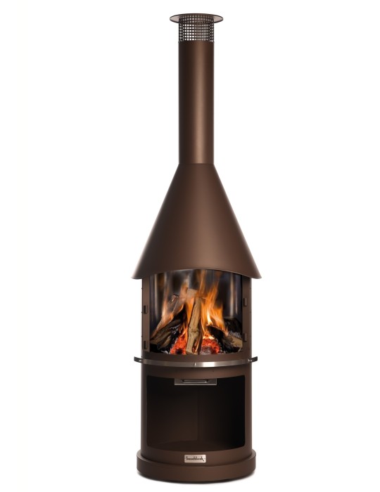 Kamin Sydney braun – Gartengrillkamin aus Edelstahl | ShopVola