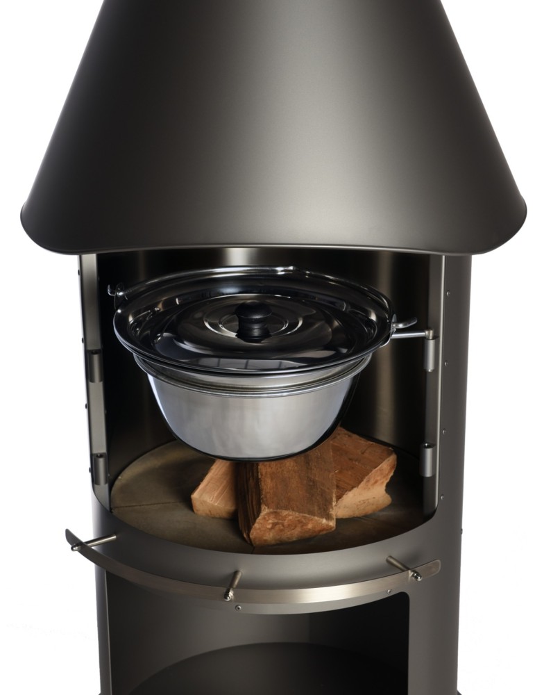 Gulasch-/Glühweintopf Sydney – Edelstahl Topf für Grillkamin | ShopVola