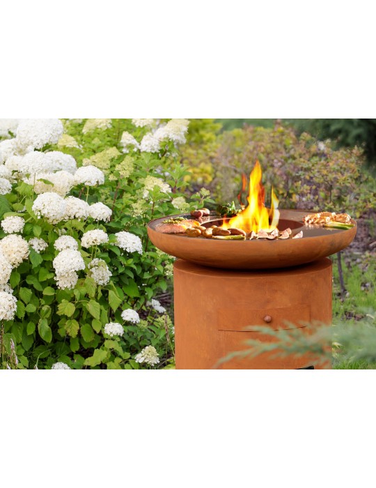 Grillsäule Sioux 80 cm rostoptik – Feuerstelle | ShopVola