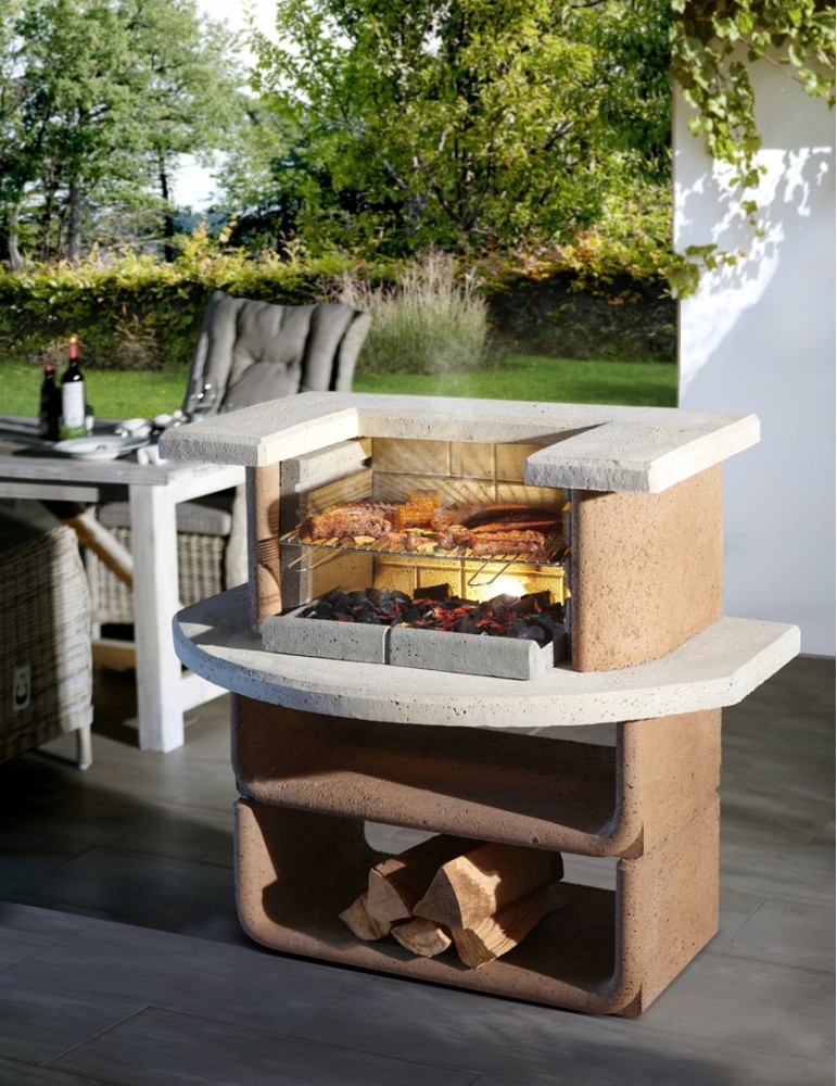 Grillbar Kansas – Beton Grillbar mit Ablagefläche | ShopVola