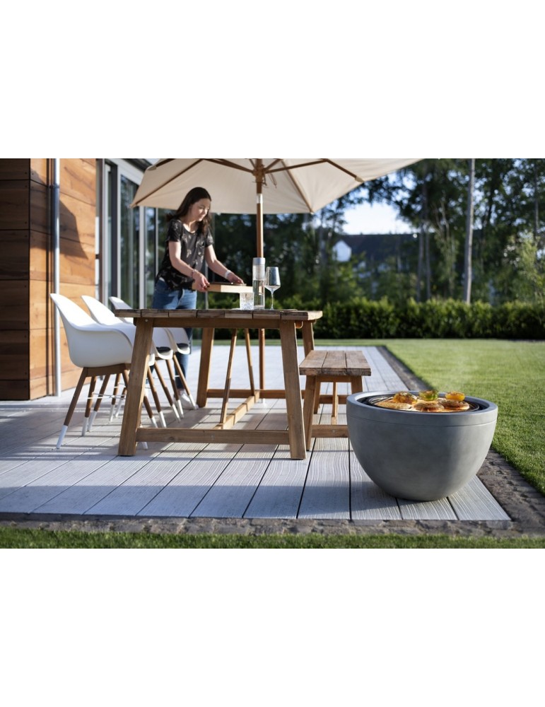 Grill‑Feuerschale Madrid 60 grau – Magnesia/Metall | ShopVola